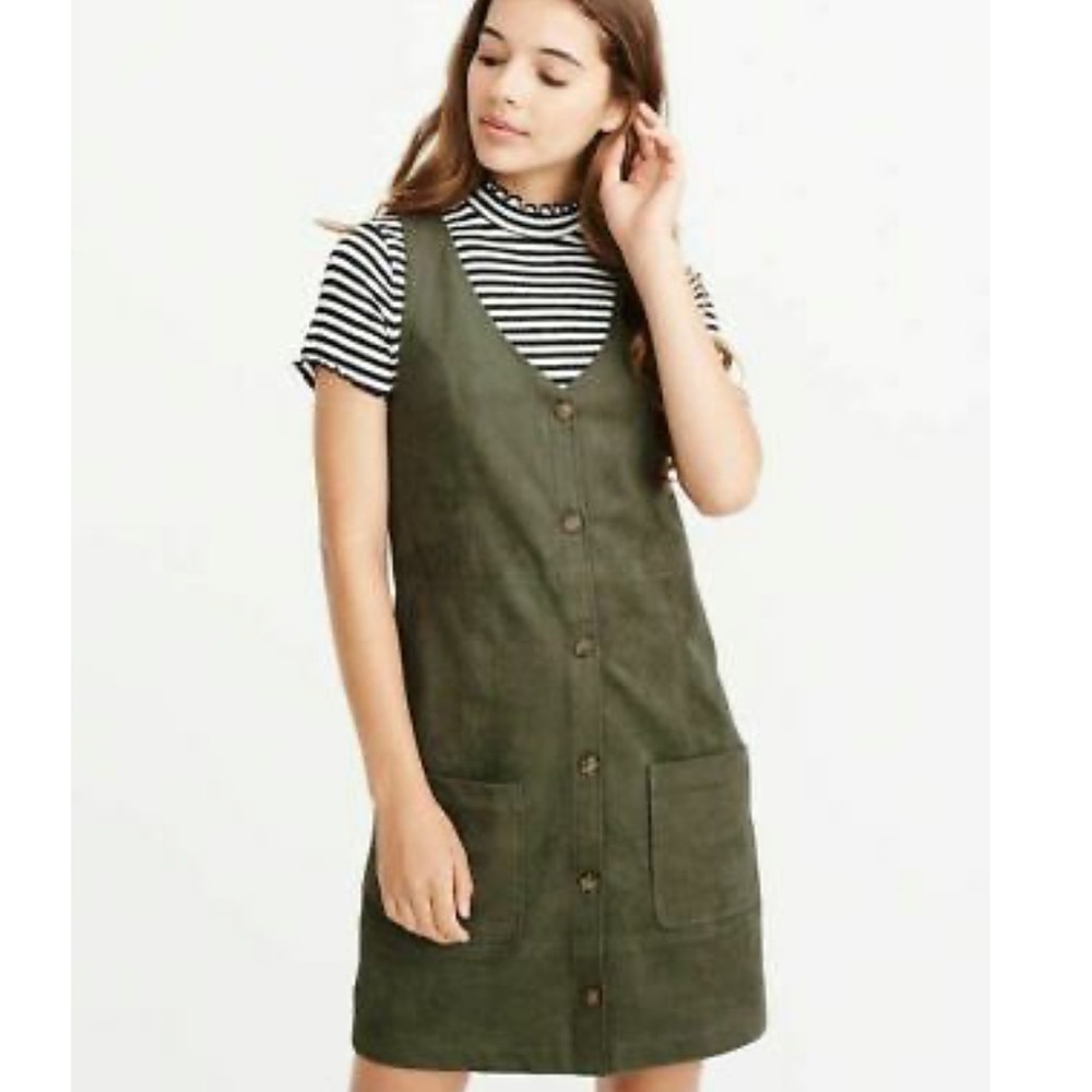 Abercrombie & Fitch Suede Button Up Dress